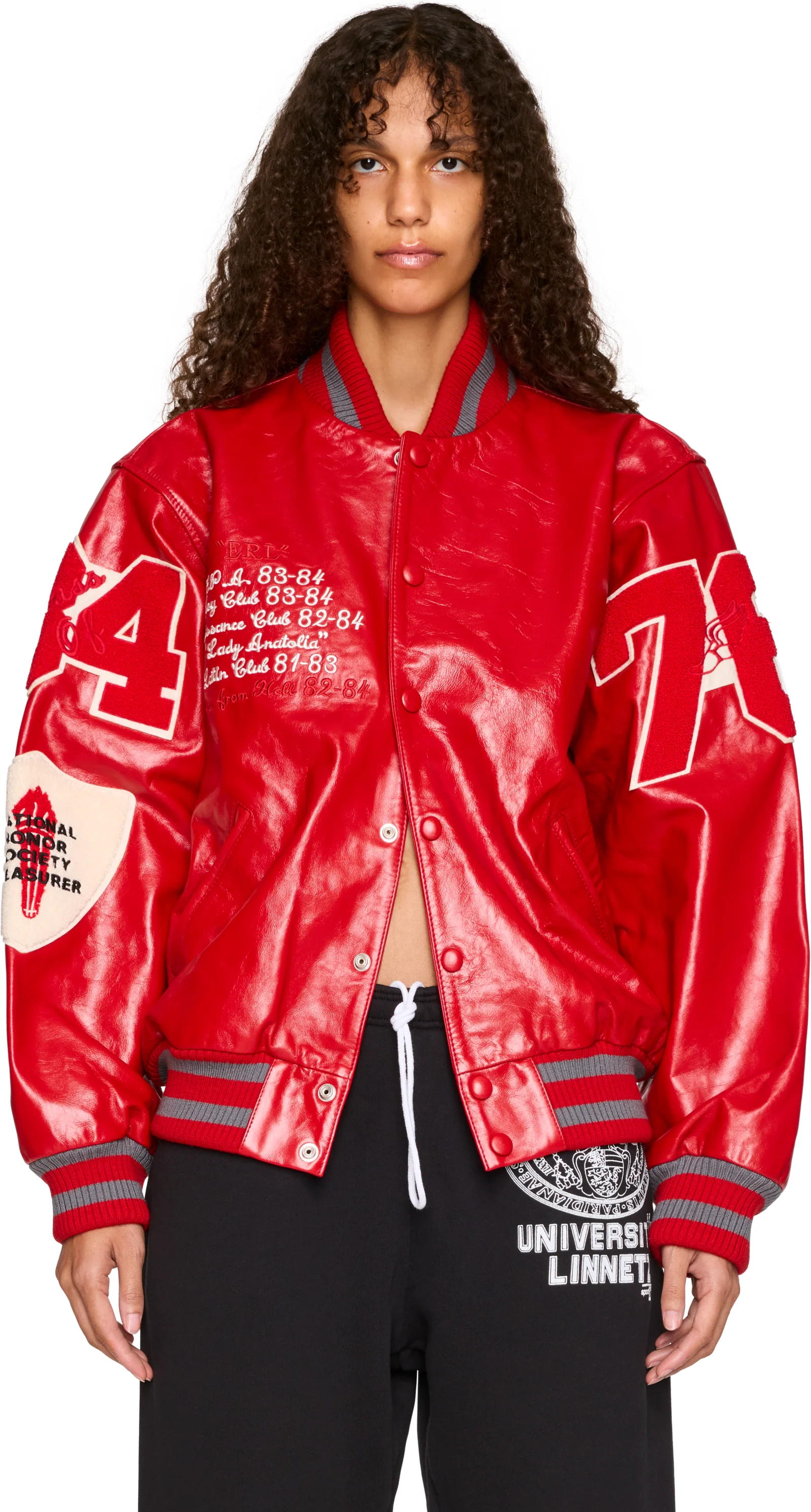 ERL Varsity Leather Jacket