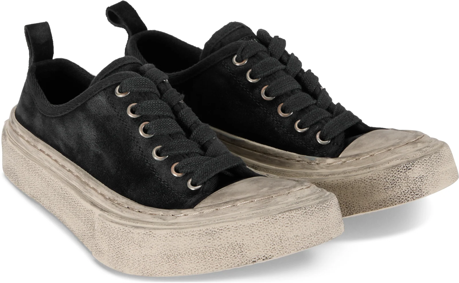 Ann Demeulemeester Halli Vulcanized Distressed Low-Top Sneakers