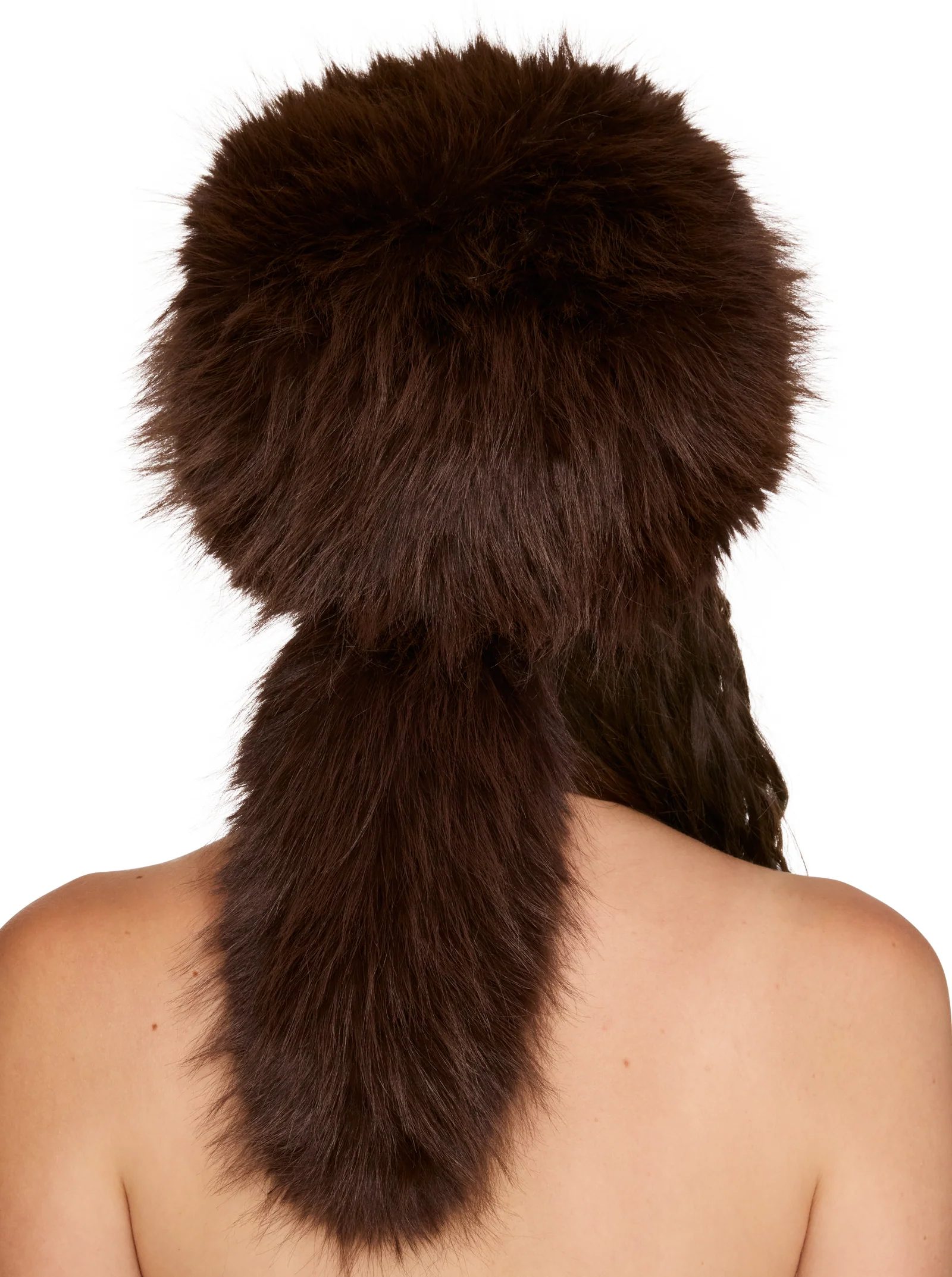 Vaquera Racoon Tail Faux-Fur Hat