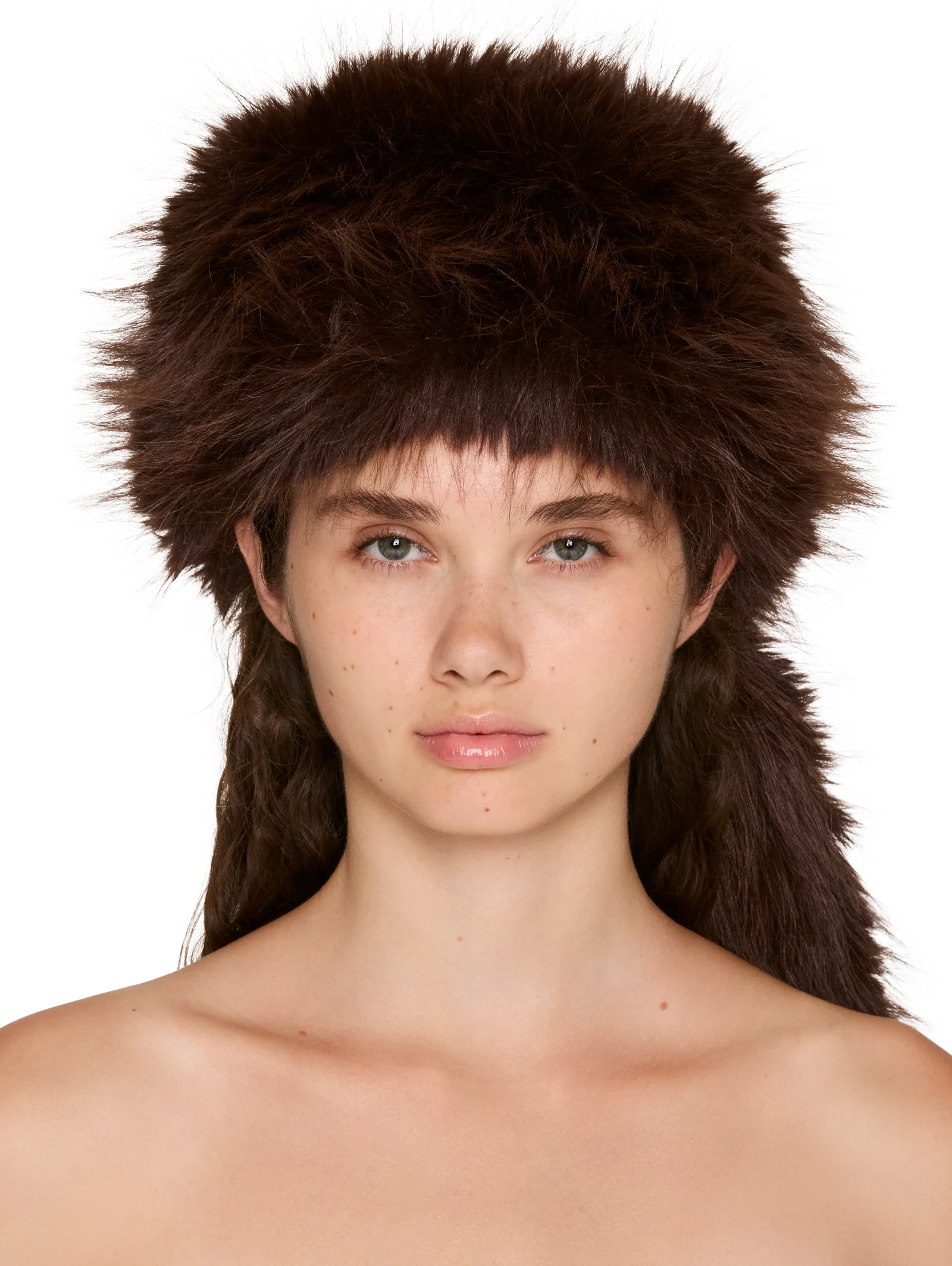 Vaquera Racoon Tail Faux-Fur Hat