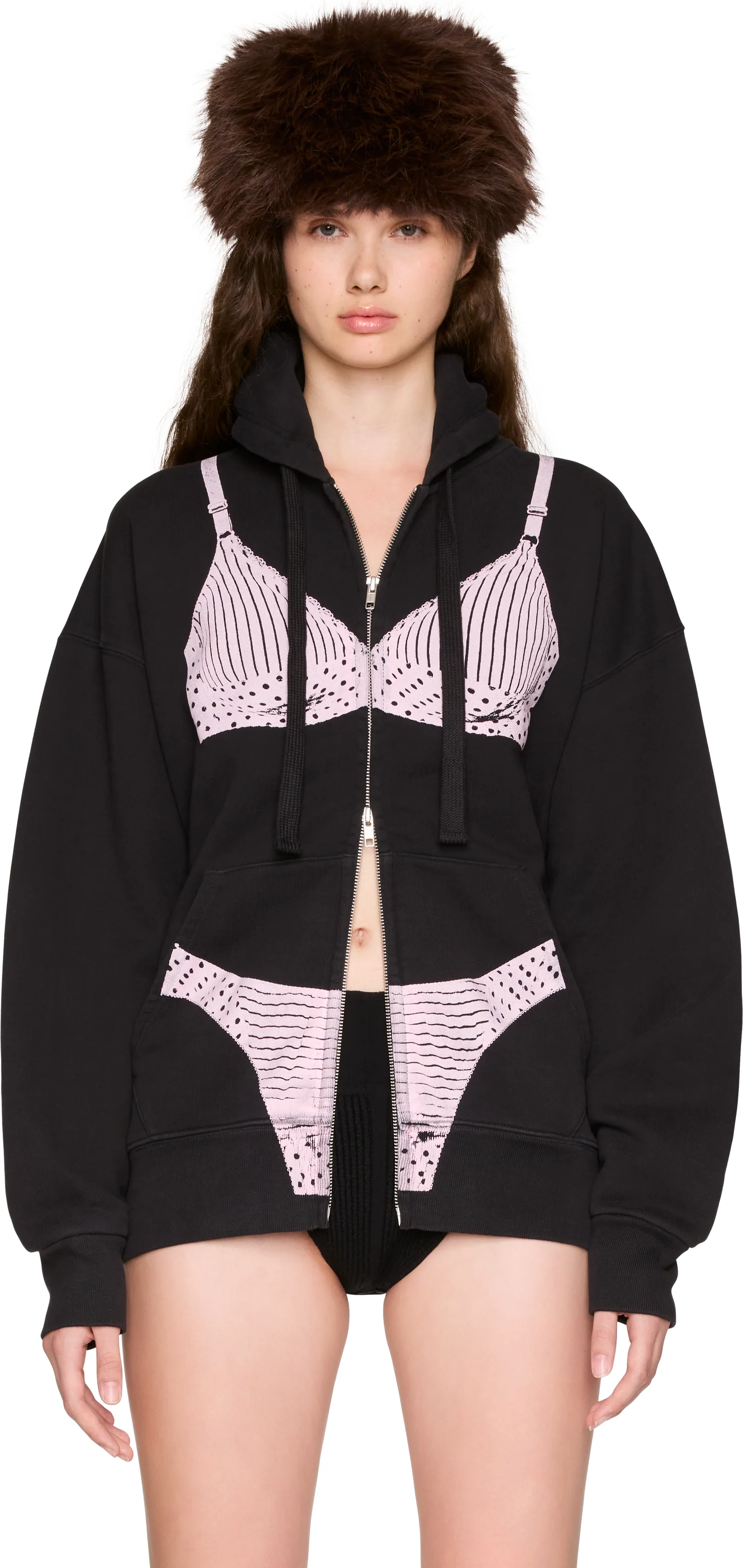 Vaquera Trompe L'Oeil Zip Hoodie