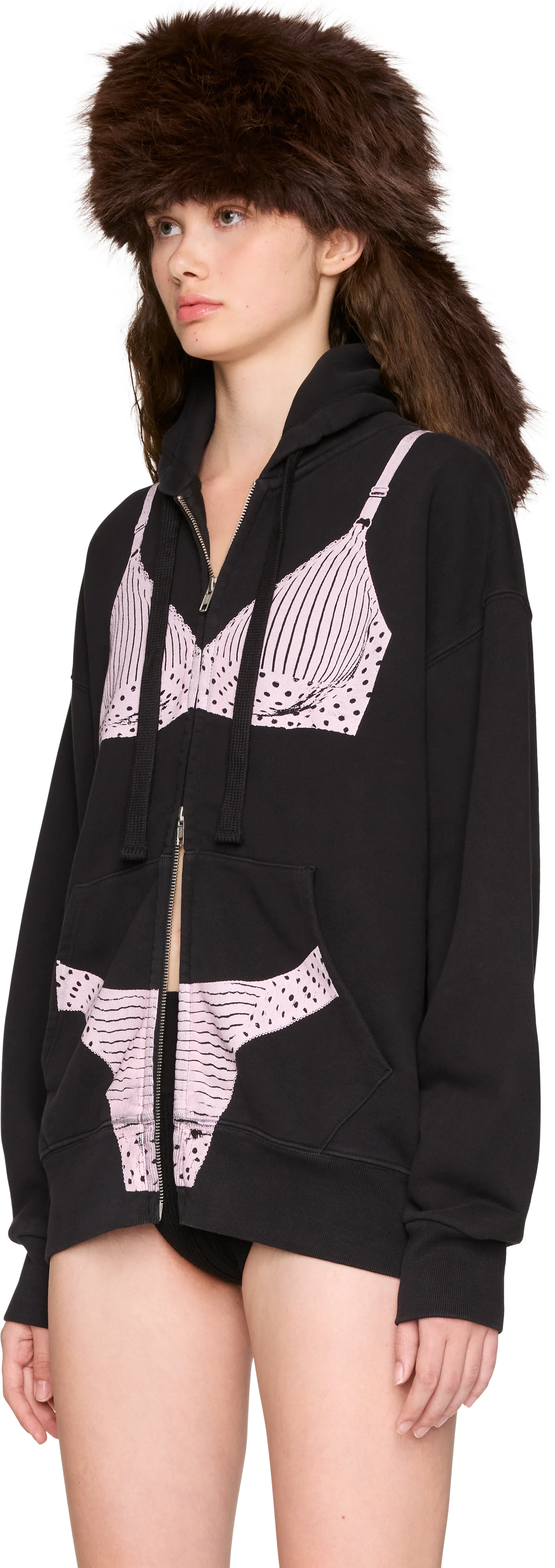 Vaquera Trompe L'Oeil Zip Hoodie