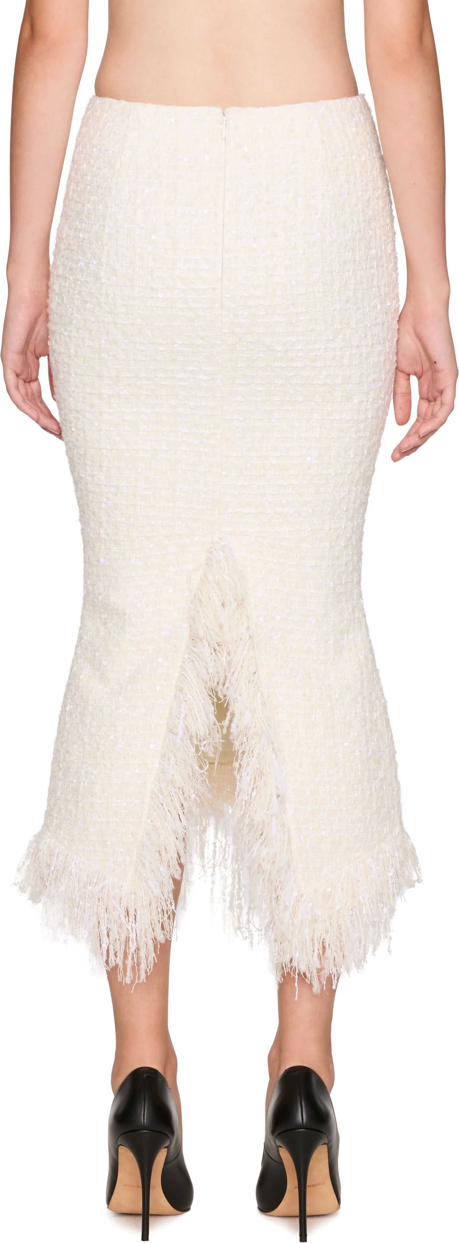 Matières Fécales Mademoiselle Tweed Dechire Midi Skirt