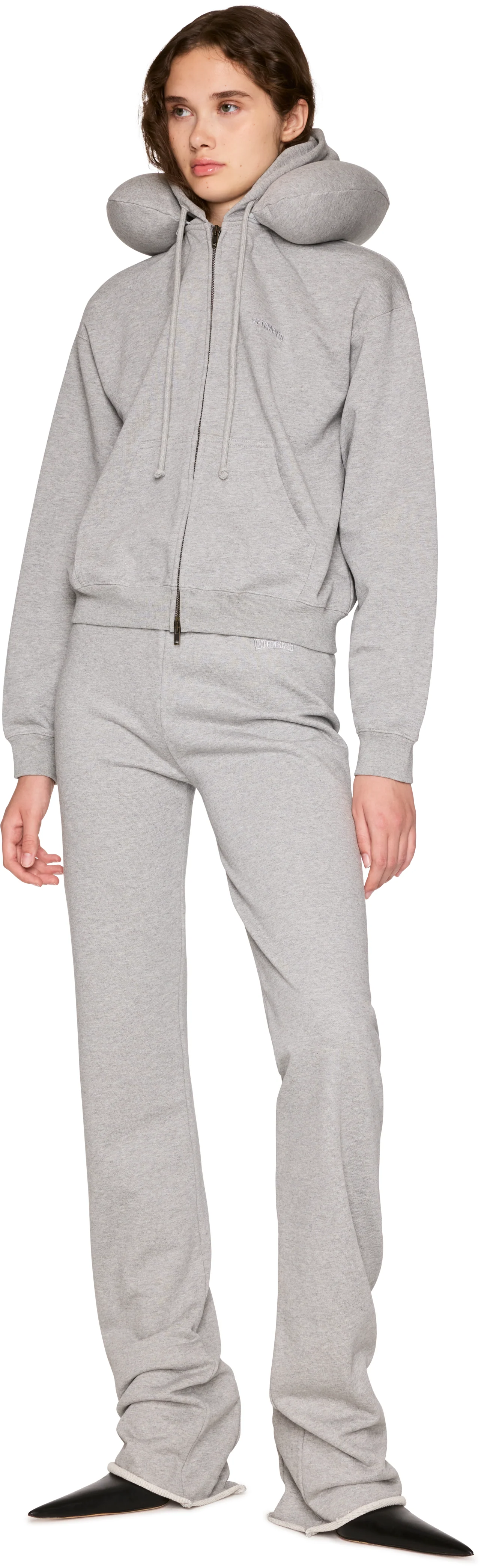 VETEMENTS Neckpillow Fitted Zip-Up Hoodie
