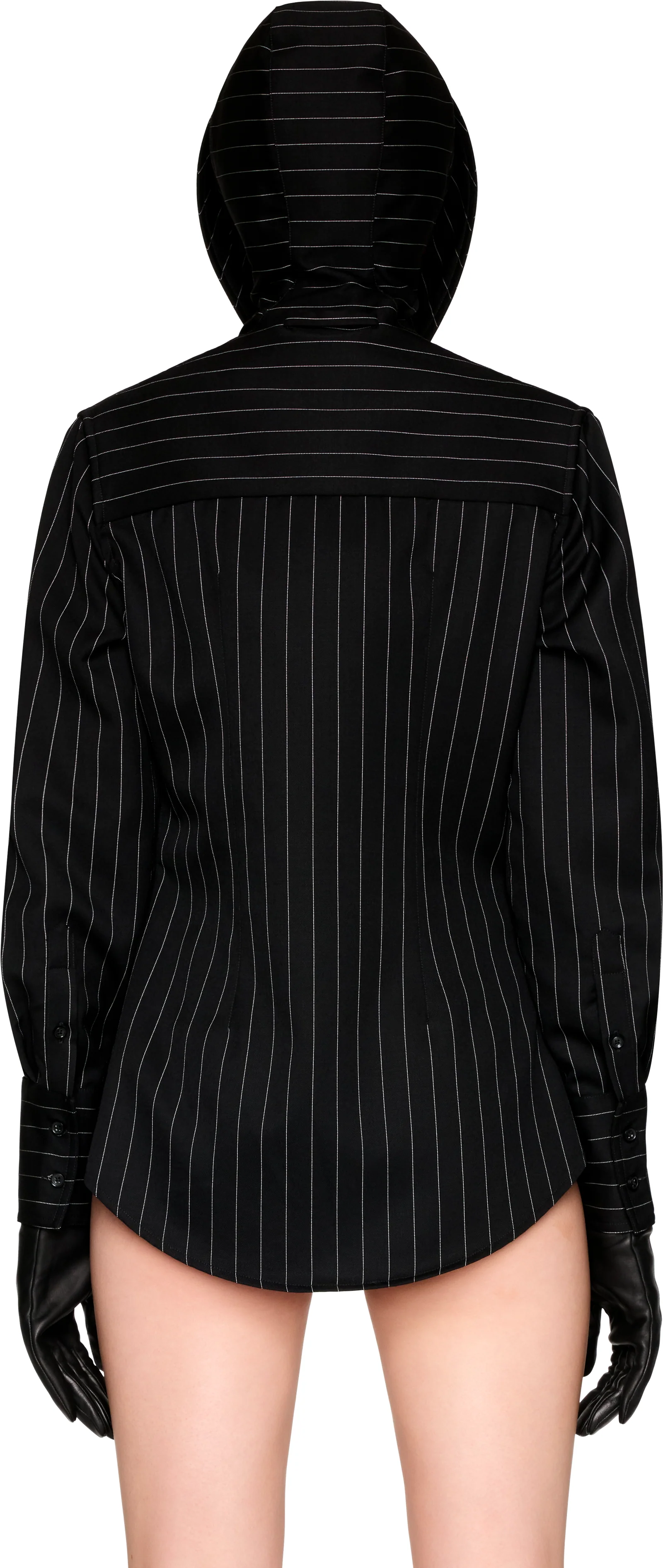 Jean Paul Gaultier Hooded Striped Shirt