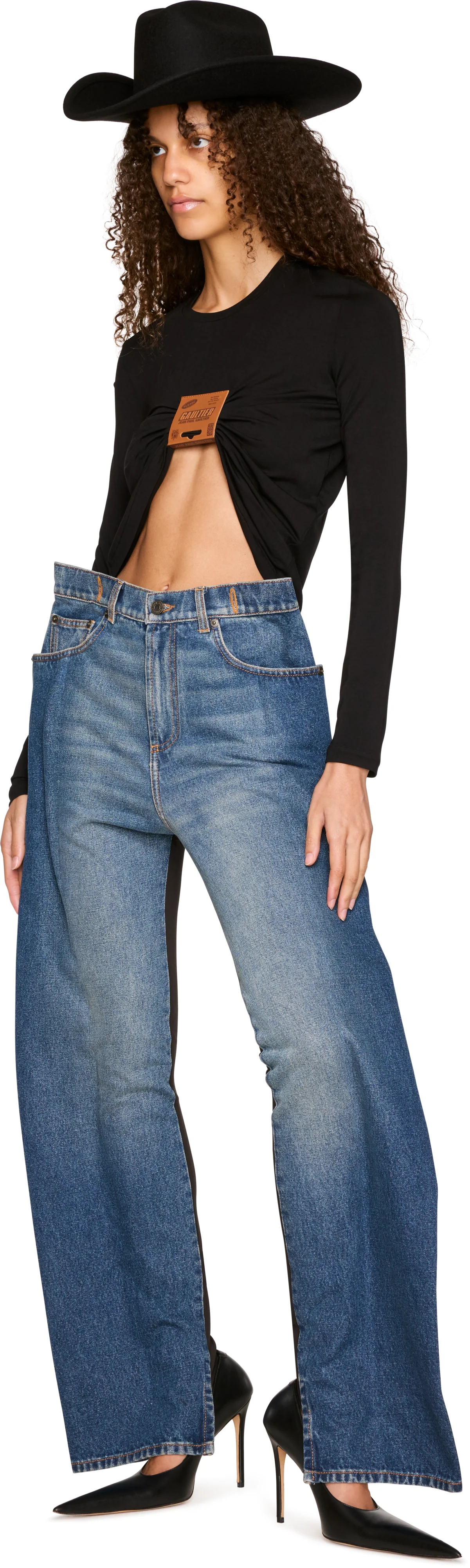 Jean Paul Gaultier Denim Panel Leggings