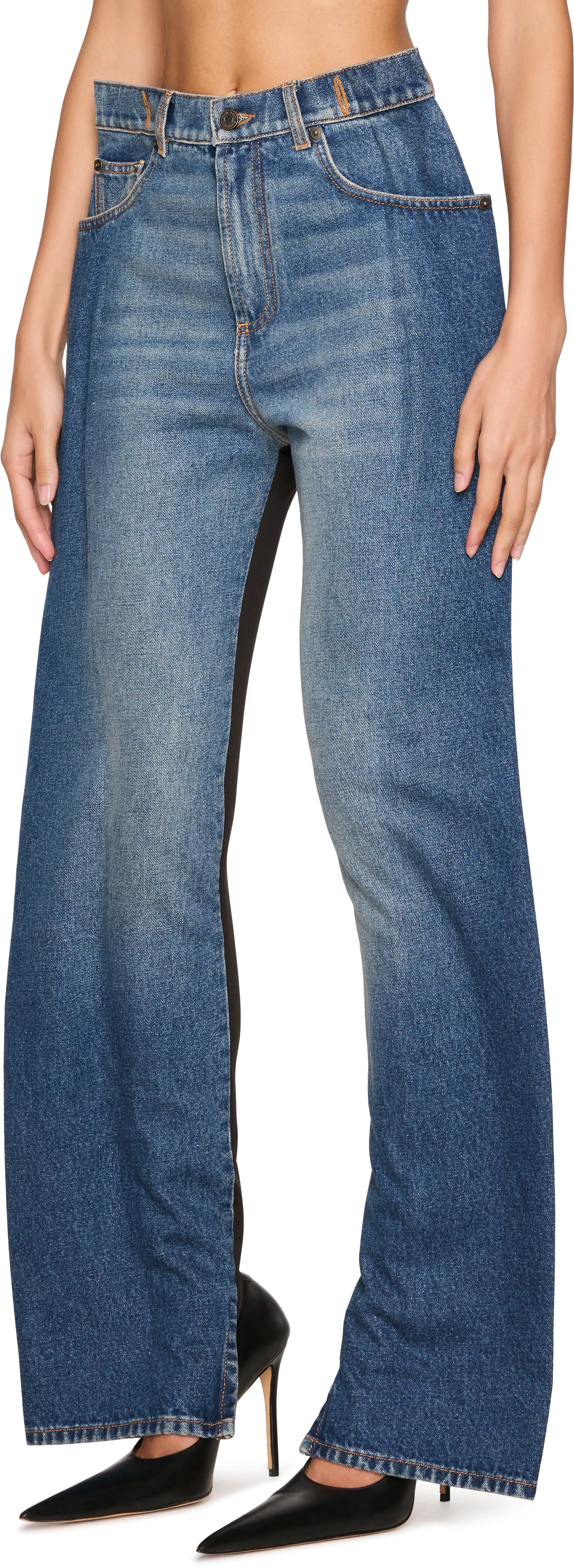 Jean Paul Gaultier Denim Panel Leggings