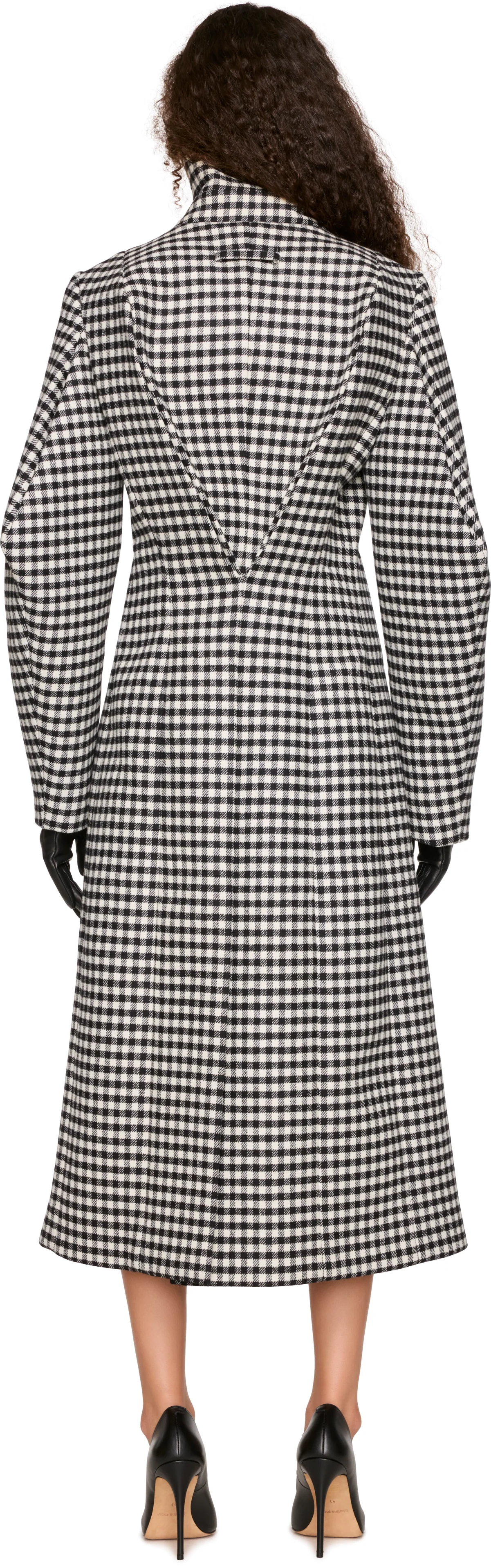 Jean Paul Gaultier Check Pleated Coat