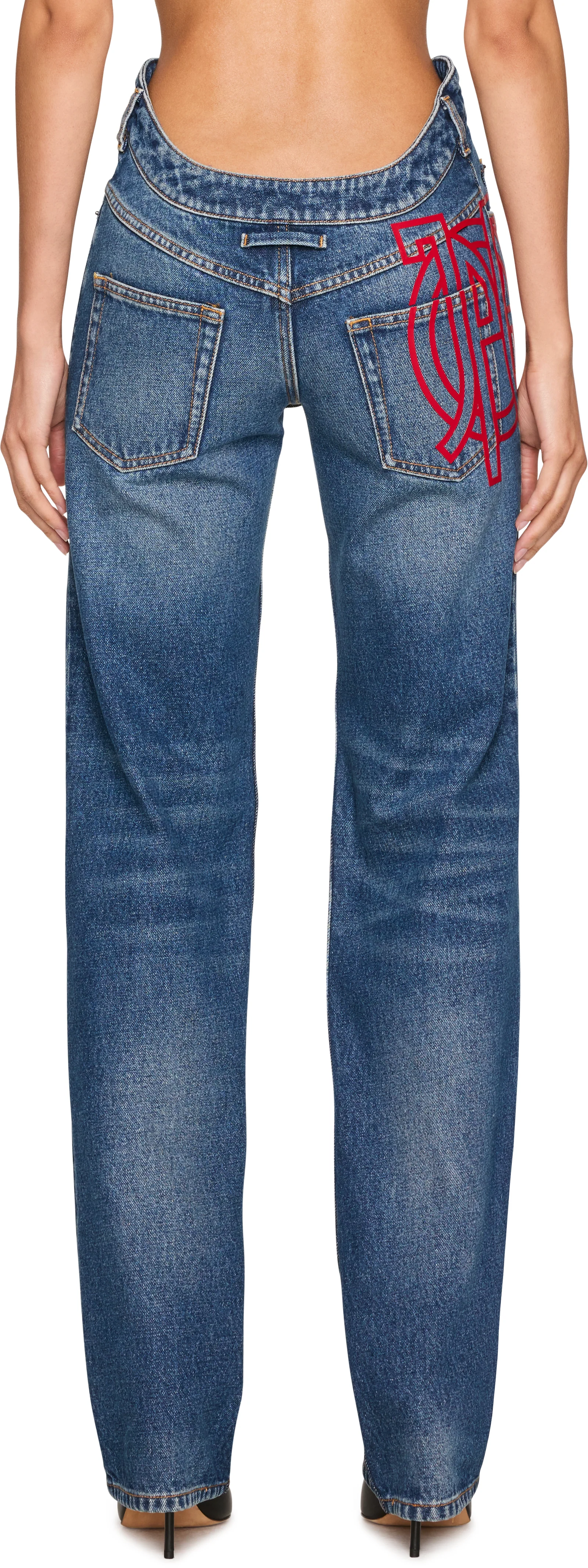 Jean Paul Gaultier 'The JPG' Curved Denim Jeans