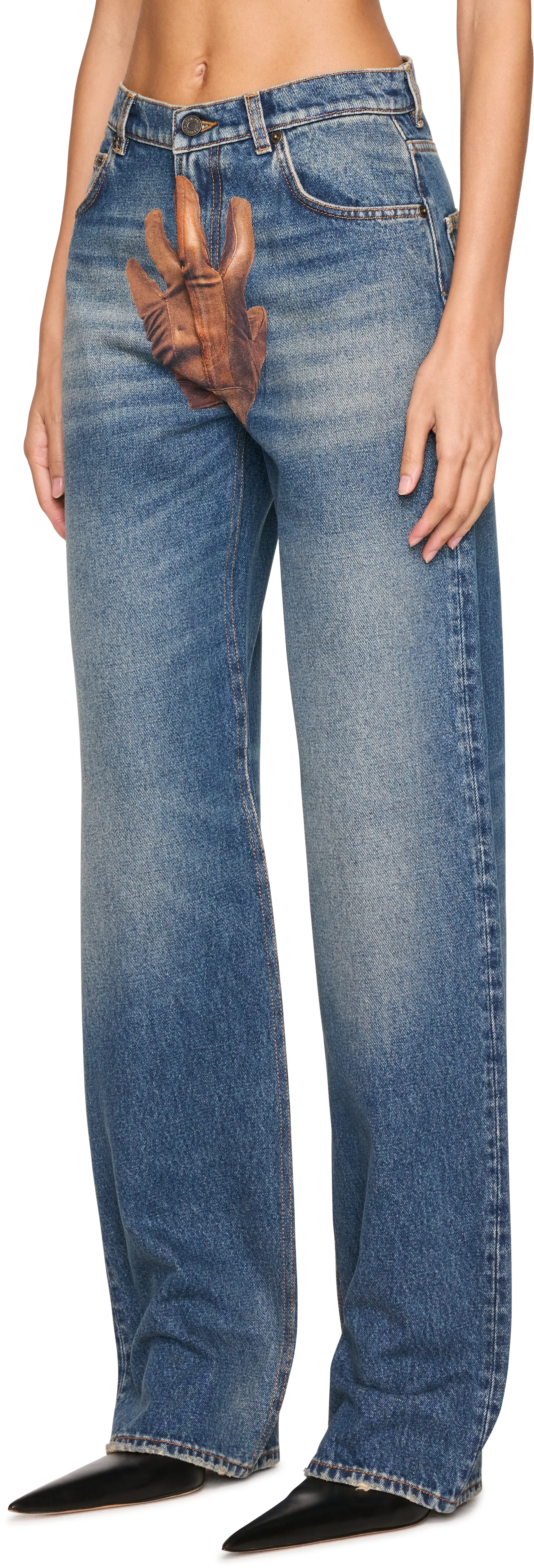 Jean Paul Gaultier 'The Glove' Denim Jeans