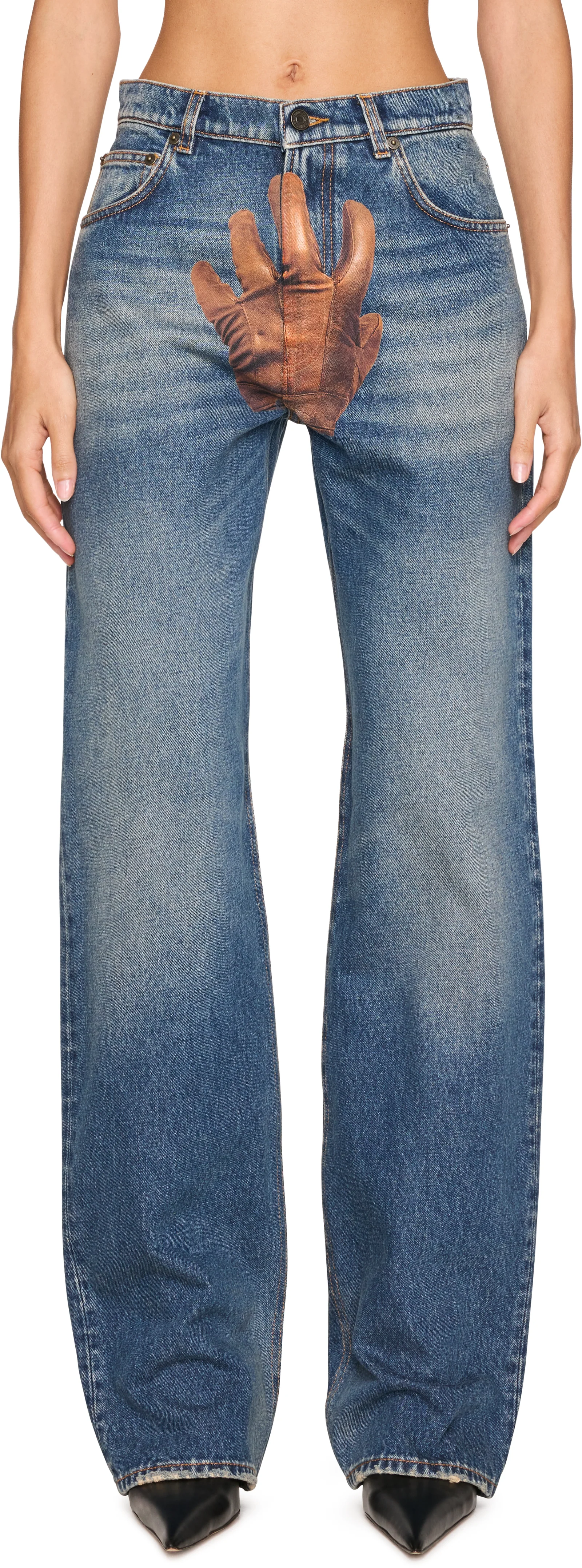 Jean Paul Gaultier 'The Glove' Denim Jeans