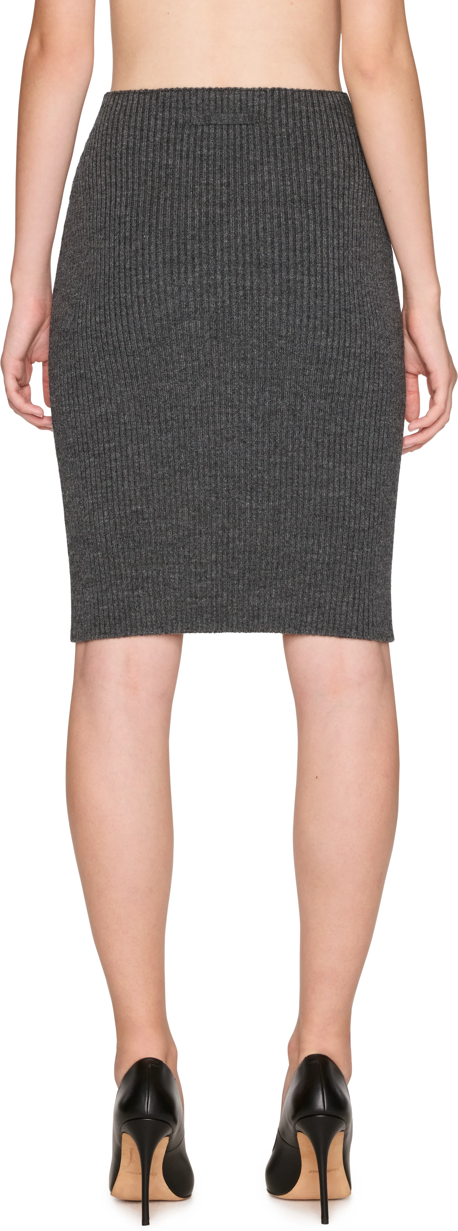 Jean Paul Gaultier Label Knit Midi Skirt