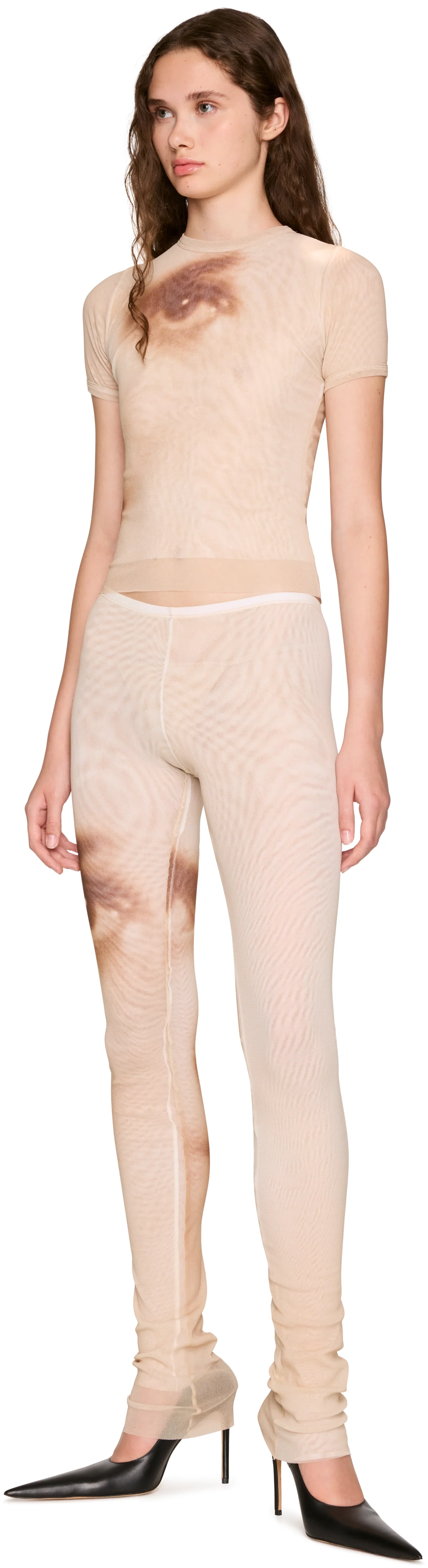 Jean Paul Gaultier Face Flared Leggings
