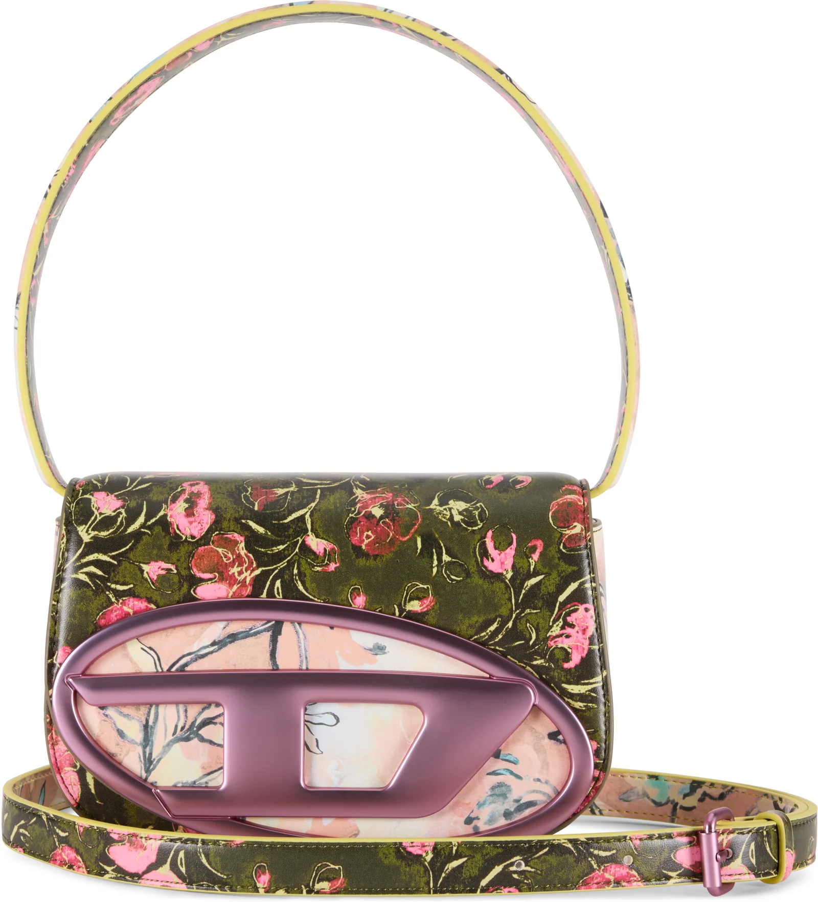 Diesel 1DR-Iconic Floral Print Shoulder Bag